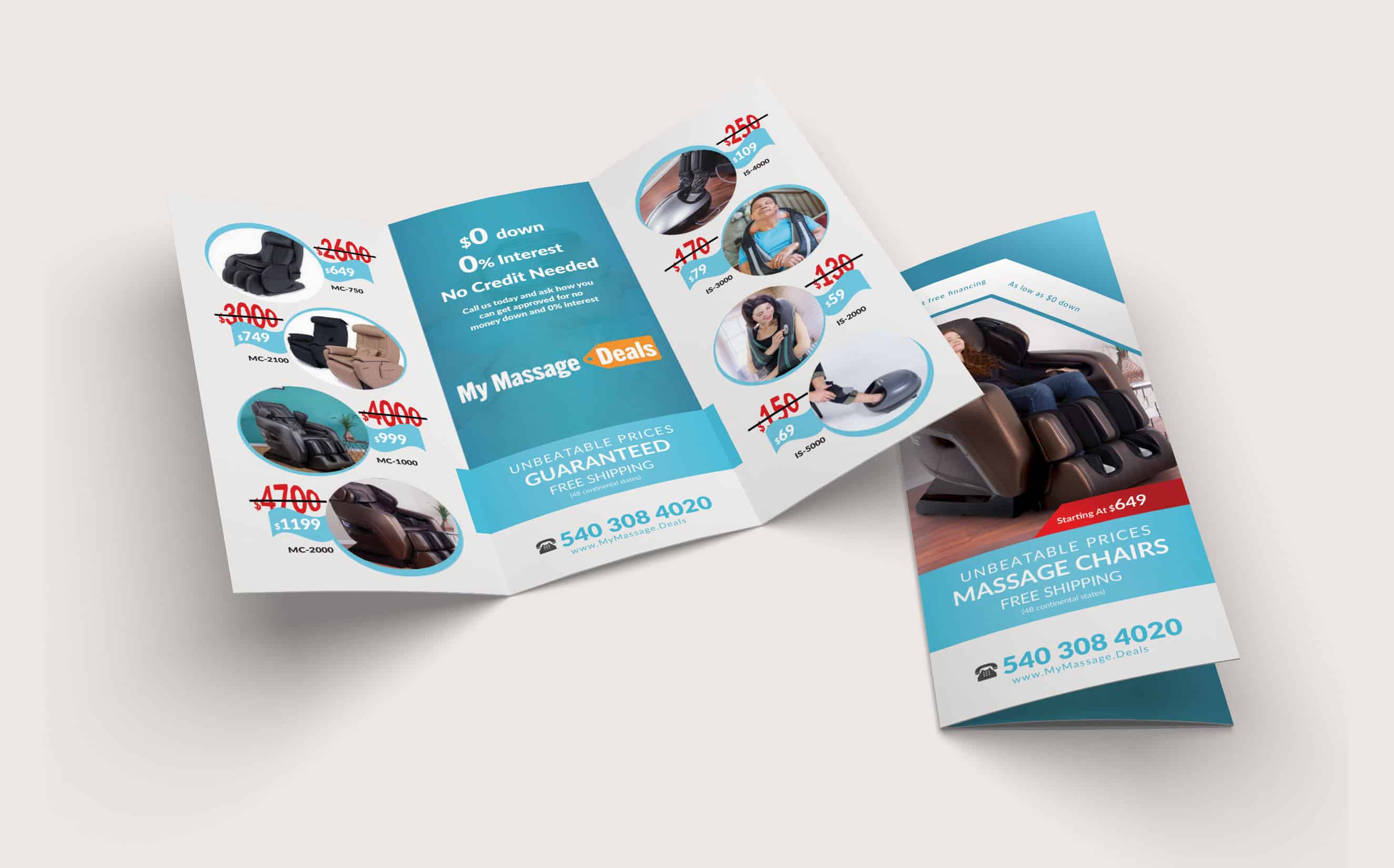My Massage Deals - TriFold Brochure Layout Design by Ok Omni
