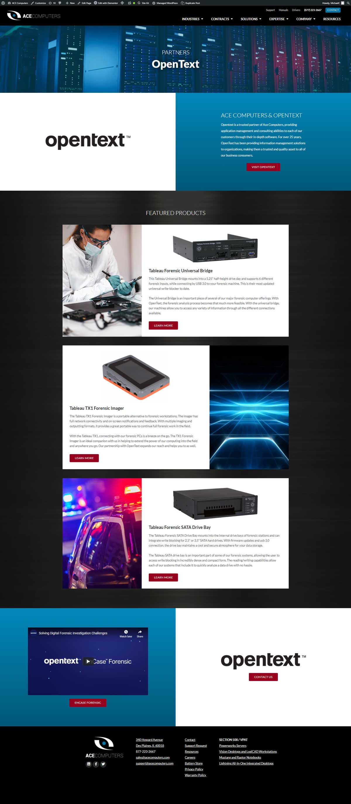 Ace Computers - Full Website Homepage by Ok Omni