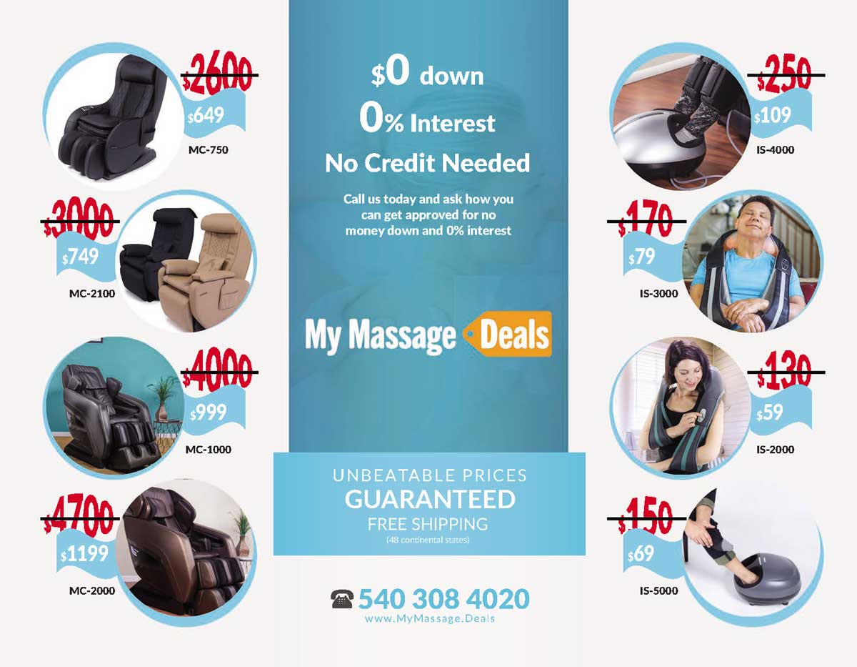 My Massage Deals - TriFold Brochure Layout Inside Design by Ok Omni
