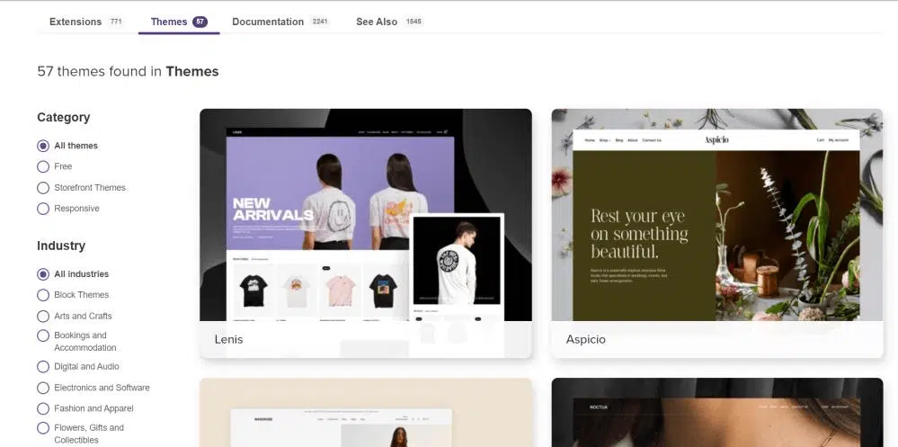 product theme screenshot